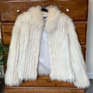 Genuine Silver Fox Fur Coat